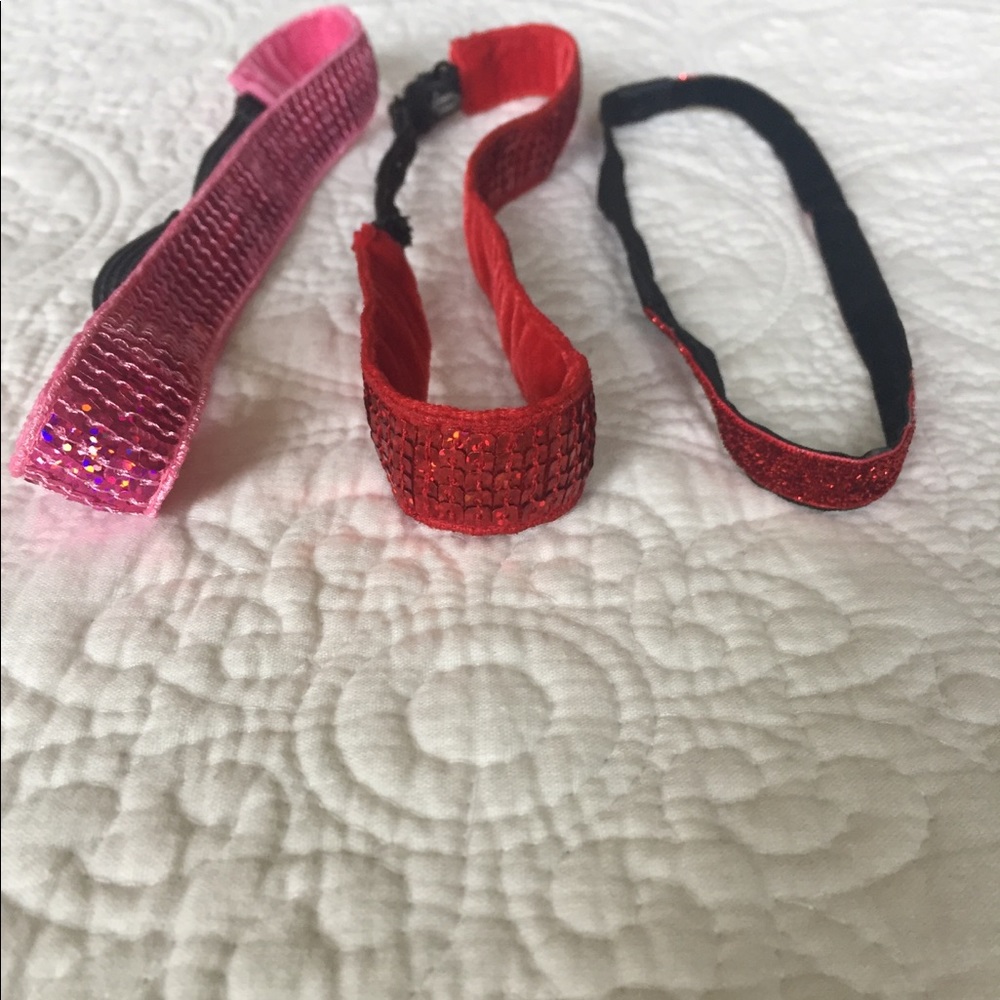 Three ‘glam bands’. Sequin headbands
